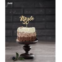 Cake Topper - Personalisierte Geburtstagsdeko mit Namen, Zahl und Geschenkidee für individuelle Geurtstagstorten Bild 1