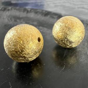 Kugel aus vergoldetem 925-Silber gebürstet, verschiedene Größen Bild 1