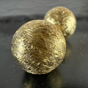 Kugel aus vergoldetem 925-Silber gebürstet, verschiedene Größen Bild 5