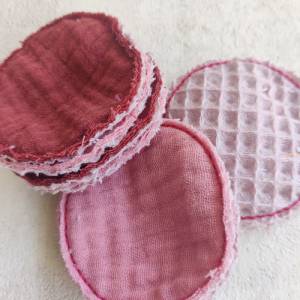 Abschminkpads - Kosmetikpads aus Musselin waschbar, wieder verwendbar, umweltfreundlich Bild 7