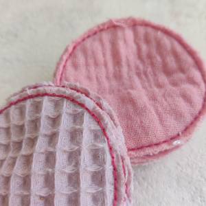 Abschminkpads - Kosmetikpads aus Musselin waschbar, wieder verwendbar, umweltfreundlich Bild 9