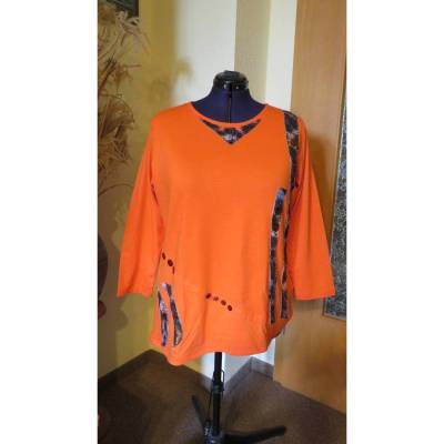 Zipfel - Longshirt mit Applikationen und Zierknöpfen, Gr.52