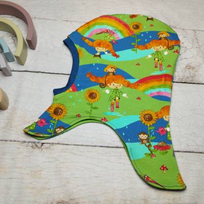 Wende-Schlupfmütze, starke Lotta Regenbogen, KU: 38-55 cm