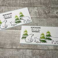 Grußkarten / Glückwunschkarten für die Winterzeit, „Gemeinsame Zeit, ist die schönste“, Geburtstagskarte, Eisbären Bild 2