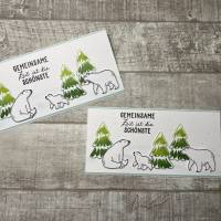 Grußkarten / Glückwunschkarten für die Winterzeit, „Gemeinsame Zeit, ist die schönste“, Geburtstagskarte, Eisbären Bild 3
