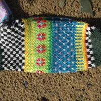 Bunte Socken Gr. 39/40 - gestrickte Socken in nordischen Fair Isle Mustern Bild 3