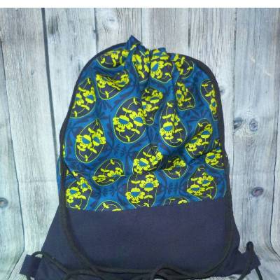 Turnbeutel Rucksack gefüttert Blumen-Motiv