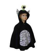 alien schwarz halloween fasching kostüm cape poncho für kleinkinder Bild 1