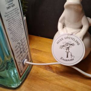 Gib deinem Leben einen Gin - Bombay SAPPHIRE Gin Flaschenlampe, Bottle Lamp - Handmade UNIKAT Upcycling Bild 4