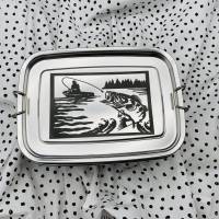 Brotdose für Angler | Frühstücksdose mit Fischmotiv | Geschenkidee Angler | Brotbox mit Gravur Bild 2