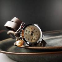 Armbanduhr,Wickeluhr, echt Leder, maritim Bild 4