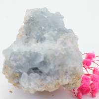 Celestit Cluster Rohstein Geode, blau Rohstein, Mineralien Kristall, Heilstein Bild 1