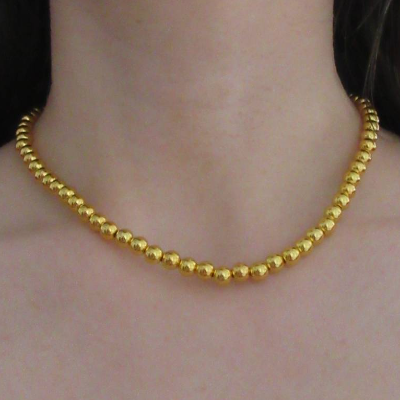 Halskette und Perlenarmband gold