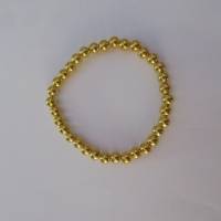 Halskette und Perlenarmband gold Bild 3
