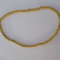Halskette und Perlenarmband gold Bild 4