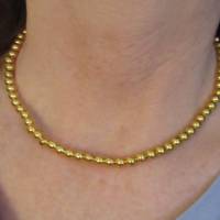Halskette und Perlenarmband gold Bild 6
