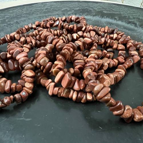 Strang / Endlose Splitterkette Goldfluss, 90 cm oder 2,2 m