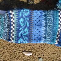 Bunte Socken Gr. 42/43 - gestrickte Socken in nordischen Fair Isle Mustern Bild 3