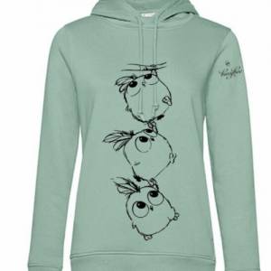 Hoodie Damen- Sweater mit einzigartigen Prints aus Bio Baumwolle ,,süße Vögel'' Bild 2