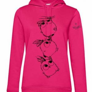 Hoodie Damen- Sweater mit einzigartigen Prints aus Bio Baumwolle ,,süße Vögel'' Bild 3