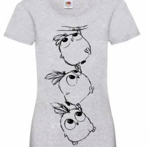 Tshirt Damen - Shirt Damen mit einzigartigen Prints aus Baumwolle ,,Niedliche Vögel'' Bild 3