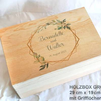 Erinnerungsbox aus Holz Hochzeit Design Bernadette