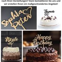 Hochzeits-Tortenstecker - Cake Topper personalisiert mit Namen und Herz - Individuelle Tortenaufleger als Geschenk Bild 8