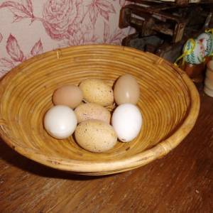 Eierkorb Korb Schale Flechtkorb Brotkorb Shabby handgemacht Vintage Egg basket Cottage panier de coupe Ostern Dekoration Bild 2