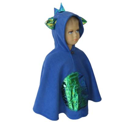 drache blau halloween fasching kostüm cape poncho für kleinkinder