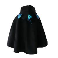 drache schwarz halloween fasching kostüm cape poncho für kleinkinder Bild 2