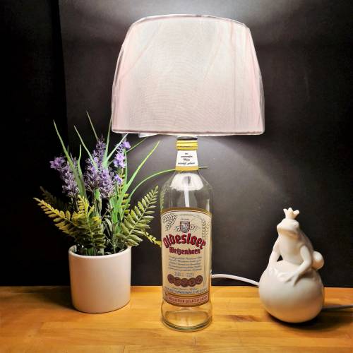 Oldesloer Weizenkorn Bottle Lamp 0,7 l - Flaschenlampe - Handmade UNIKAT