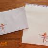 Briefpapier für Schreibanfänger "Kleine Ballerina" für Weihnachten oder Geburtstag Bild 4
