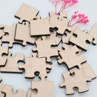 Holzpuzzle, unbehandeltes blanko Puzzle zum selbst bemalen, rohe Puzzle Teile, kreativ gestalten, 25 Teile Bild 4
