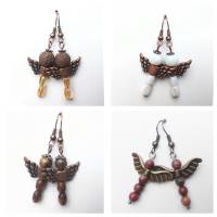 Engel Engelsflügel Perlenohrring Ohrring 1 Paar Perlen Bronze oder Kupfer handgemacht Schmuckstück Perlenschmuck Bild 1
