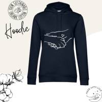Hoodie Damen- Sweater mit einzigartigen Prints aus Bio Baumwolle ,,Pfotenliebe'' Bild 1