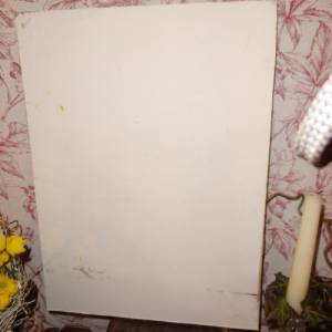 Ölgemälde handgemalt Blumenstrauß 1976 Iris Vase Öl Bild Gemälde oil painting handpainted Vintage auf Faserplatte Wandbi Bild 6