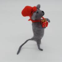 Weihnachtsmaus als Geldhalter, Geld witzig verschenken, Maus bringt Mäuse zu Weihnachten und Nikolaus Bild 4