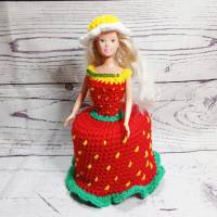 Erdbeer Mädchen, Klorollen-Versteck Puppe, Bild 3