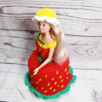 Erdbeer Mädchen, Klorollen-Versteck Puppe, Bild 4