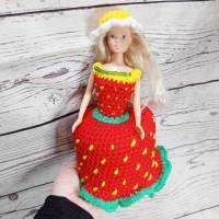 Erdbeer Mädchen, Klorollen-Versteck Puppe, Bild 9