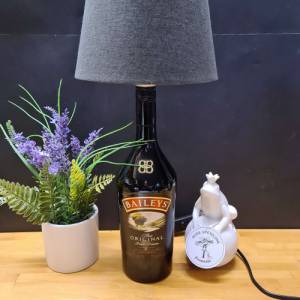Baileys Flaschenlampe, Bottle Lamp 0,7 l - Handmade UNIKAT Upcycling Bild 3