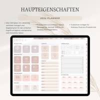 Digitaler Planer Deutsch · Digitaler Jahresplaner · GOODNOTES | Wochen planer | Tages planer Digital, Monatsplaner beige Bild 2
