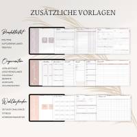 Digitaler Planer Deutsch · Digitaler Jahresplaner · GOODNOTES | Wochen planer | Tages planer Digital, Monatsplaner beige Bild 5