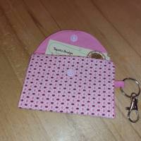 Mini-Bag, Mini-Geldbörse, Portemonnaie - Rosa gepunktet Bild 2