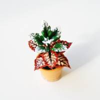 Miniaturen Puppenhaus echter Tontopf mit künstlichen Pflanzen Bild 4