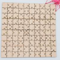 Holzpuzzle, unbehandeltes blanko Puzzle zum selbst bemalen, rohe Puzzle Teile, kreativ gestalten, 100 Teile Bild 1