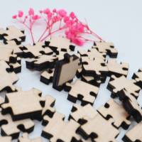Holzpuzzle, unbehandeltes blanko Puzzle zum selbst bemalen, rohe Puzzle Teile, kreativ gestalten, 100 Teile Bild 4