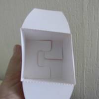 8 St. Mini - Geschenkbox zum zusammen falten - Tischkarten in rot zum Basteln - Entwerfe dein Geschenk selbst Bild 3
