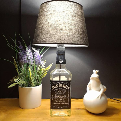 Jack Daniels Flaschenlampe, Bottle Lamp 0,7 l - Handmade UNIKAT Upcycling