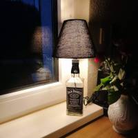 Jack Daniels Flaschenlampe, Bottle Lamp 0,7 l - Handmade UNIKAT Upcycling Bild 8